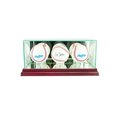 Perfect Cases Perfect Cases TRBSB-C Triple Baseball Display Case; Cherry TRBSB-C
